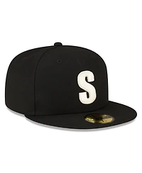 New Era Men's Black Seattle Mariners Authentic Collection 59FIFTY Fitted Hat