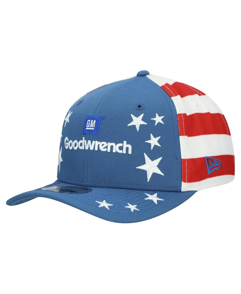 New Era Men's Blue Dale Earnhardt Coolera 9SEVENTY Flag Adjustable Hat