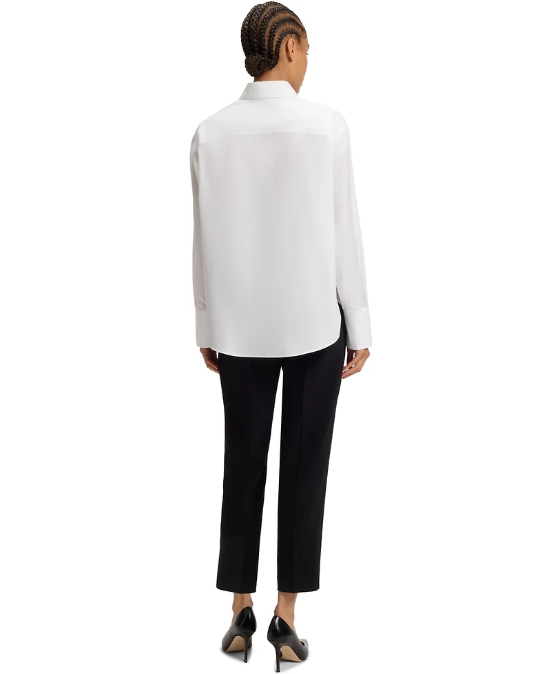 Boss by Hugo Boss Women's Cotton Relaxed-Fit Blouse