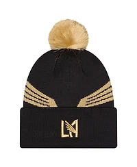 New Era Men's Black Lafc 2026 Jersey Hook Cuffed with Pom Knit Hat