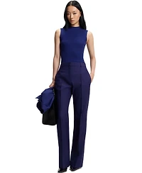Boss by Hugo Women's Virgin-Wool Twill Flared-Leg Pants