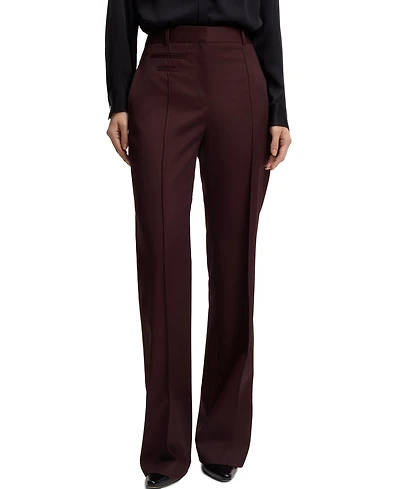 Boss by Hugo Boss Women's Virgin-Wool Twill Regular-Fit Pants