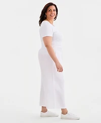 Style & Co Plus Cotton Gauze Cropped Drawstring Pants, Macy's Exclusive