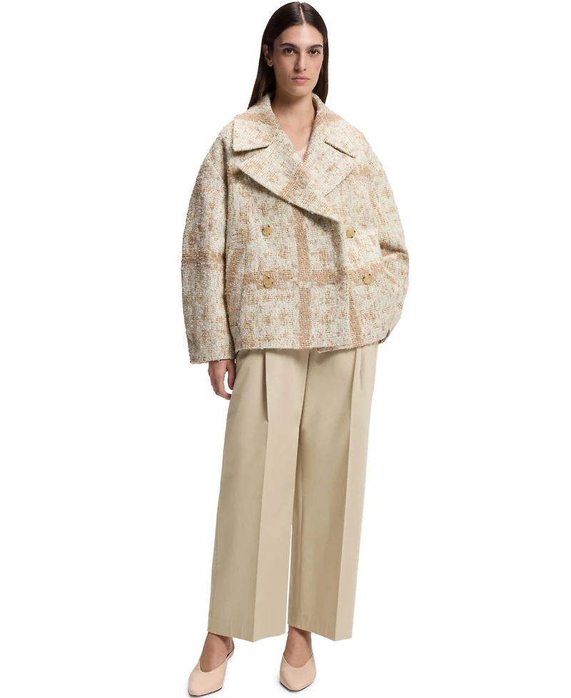 Boss by Hugo Women's Stretch Cotton Relaxed-Fit Culottes Pants