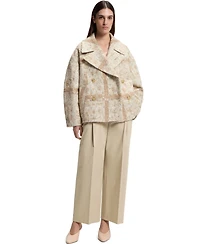 Boss by Hugo Women's Stretch Cotton Relaxed-Fit Culottes Pants