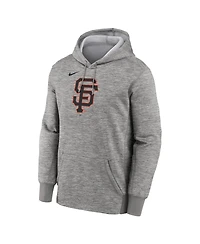 Nike Men's Heather Gray San Francisco Giants Primary Logo Therma Hoodie