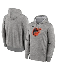 Nike Men's Heather Gray Baltimore Orioles Primary Logo Therma Hoodie