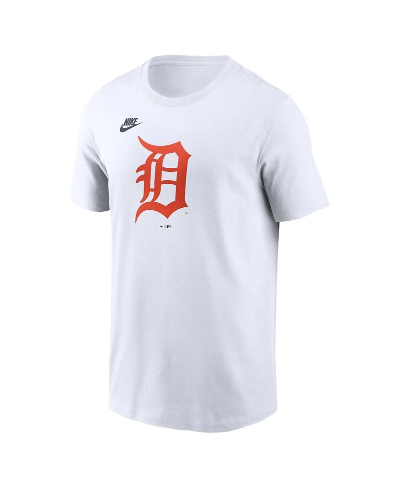 Nike Men's White Detroit Tigers Cooperstown Collection Logo T-Shirt