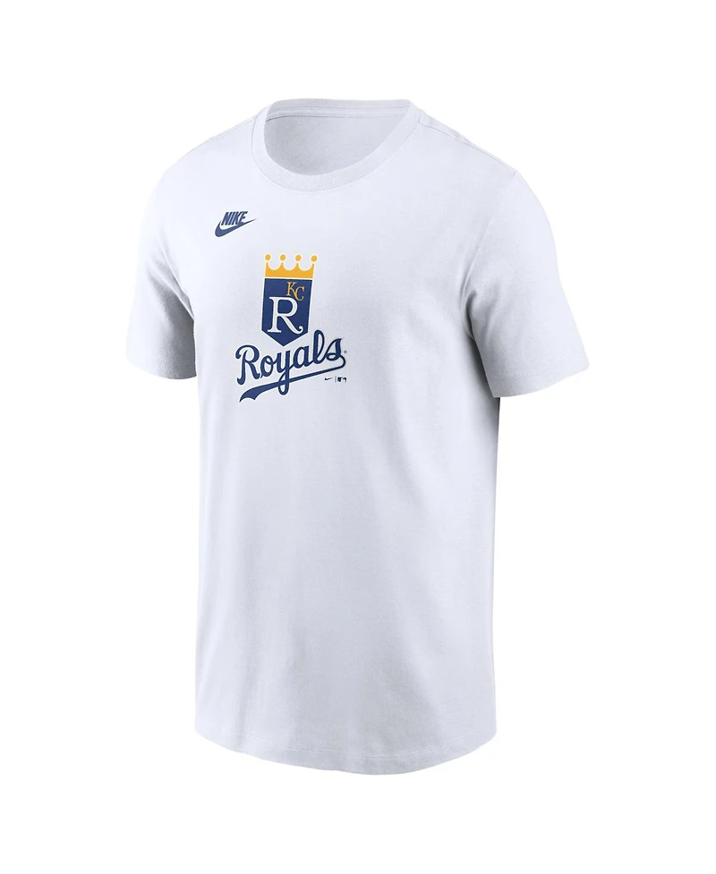 Nike Men's White Kansas City Royals Cooperstown Collection Logo T-Shirt
