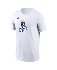 Nike Men's White Kansas City Royals Cooperstown Collection Logo T-Shirt