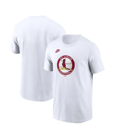 Nike Men's White St. Louis Cardinals Cooperstown Collection Logo T-Shirt