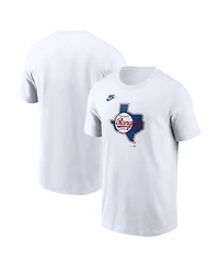 Nike Men's White Texas Rangers Cooperstown Collection Logo T-Shirt