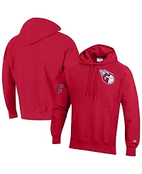 Champion Men's Scarlet Cleveland Guardians Reverse Weave Chenille Hoodie