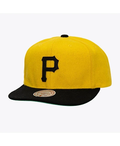 Mitchell & Ness Men's and Women's Gold Pittsburgh Pirates Vintage Fit Melton Wool Adjustable Hat