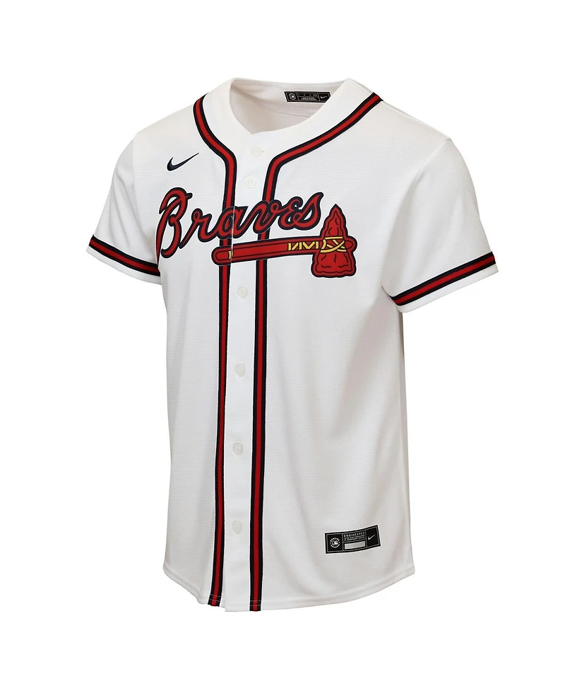 Nike Big Boys and Girls Ronald Acuna Jr. White Atlanta Braves Home Replica Player Jersey