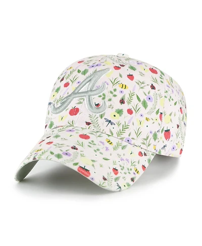 '47 Brand Big Girls Light Pink Atlanta Braves Posey Clean Up Adjustable Hat