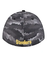 New Era Men's Black Pittsburgh Steelers Camo A-Frame 39THIRTY Flex Hat