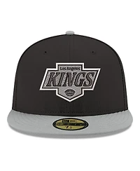 New Era Men's Black Los Angeles Kings Core Logo Two-Tone 59FIFTY Fitted Hat