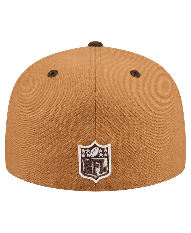 New Era Men's Light Brown/Dark Brown York Giants Two-Tone Walnut 59FIFTY Fitted Hat