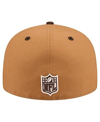 New Era Men's Light Brown/Dark Brown York Giants Two-Tone Walnut 59FIFTY Fitted Hat