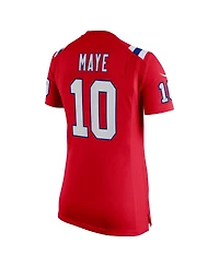 Nike Women's Drake Maye Red New England Patriots Alternate Game Jersey