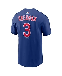 Nike Men's Alex Bregman Royal Chicago Cubs Home Name Number T-Shirt