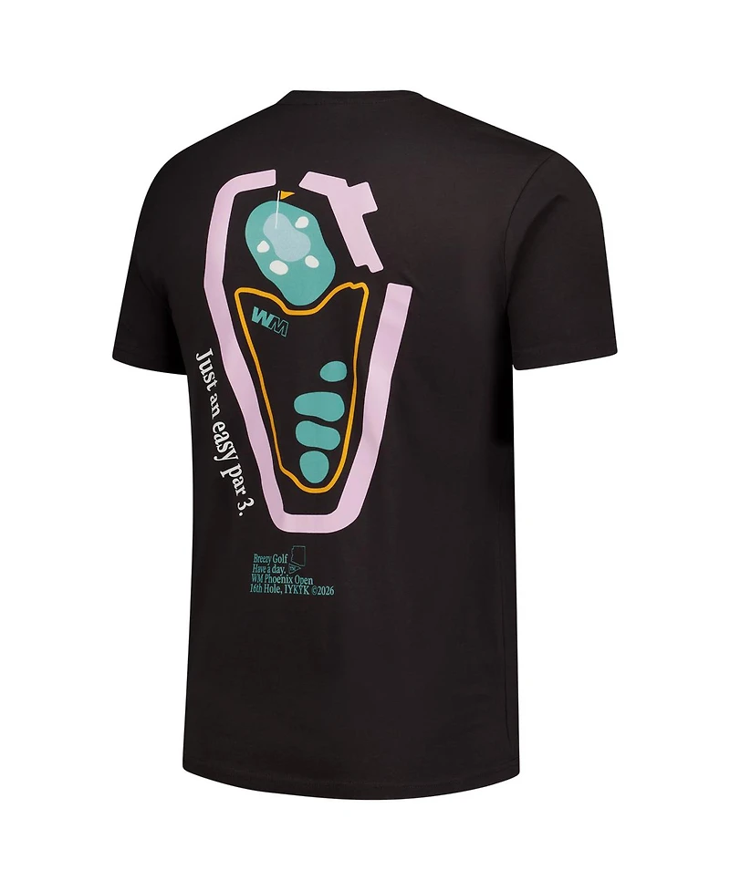 Breezy Golf Men's Black Wm Phoenix Open Easy Par Three T-Shirt
