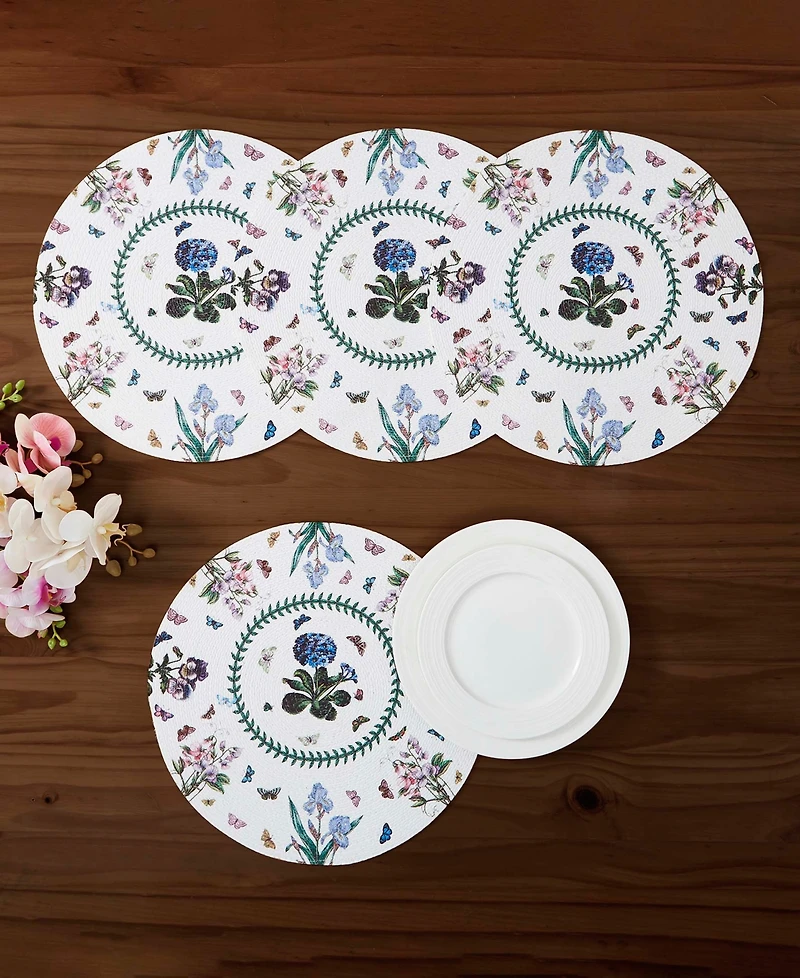 Portmeirion Botanic Garden Woven Braided Round Placemats, Set of 4