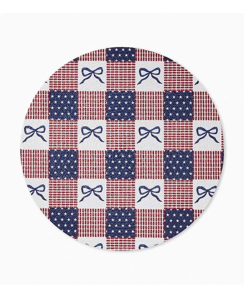 Avanti Celebration Woven Braided Round Placemats, Set of 4