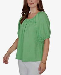 Ruby Rd. Petite Textured Convertible Knit Top