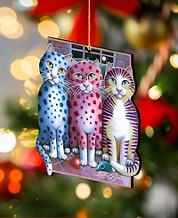 Designocracy Board Meeting Pets Holiday Ornaments, Set of 2