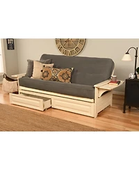 Kodiak Phoenix Frame/Antique White Finish/Marmont Thunder Mattress/Storage Drawers