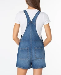 Celebrity Pink Women's Square Neck Denim Shortalls