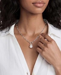 Ettika Single Pearl Chain Necklace