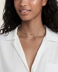Ettika Crystal Dot Layered Necklace