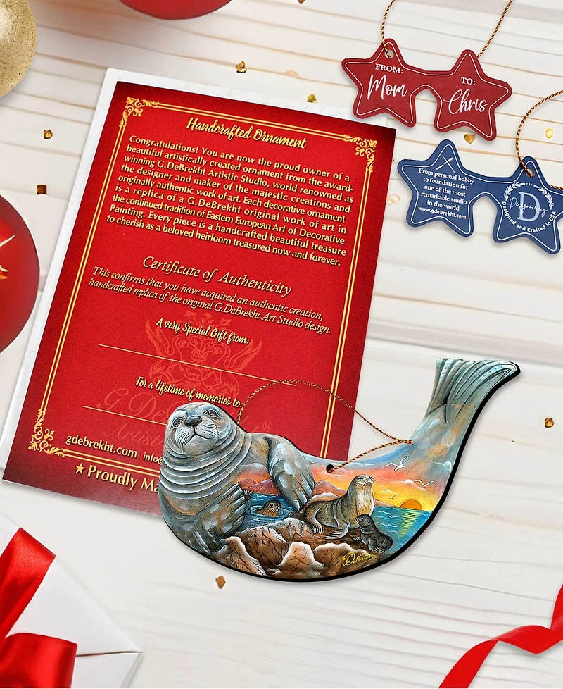 Designocracy Seal Holiday Ornaments, Set of 2