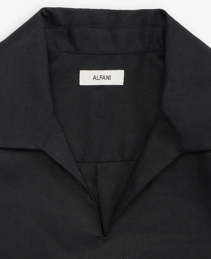 Alfani Men's Short-Sleeve Johnny Collar Shirt, Macy's Exclusive
