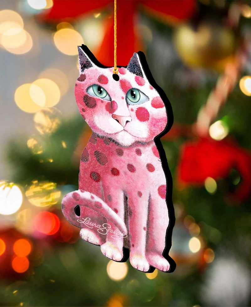 Designocracy Rainbow Cats Holiday Ornaments, Set of 3