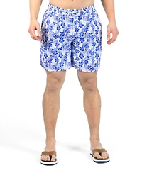 Tailorbyrd Men's Hibiscus Printed Swim Shorts