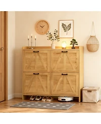 Rainsken Modern Farmhouse Shoe Cabinet