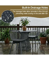 Aoodor Modern Dining Chairs Set of 2, Weather-Resistant Plastic Cafe with Ergonomic Back and Non-Slip Pad, Suitable for Patio, Restaurant