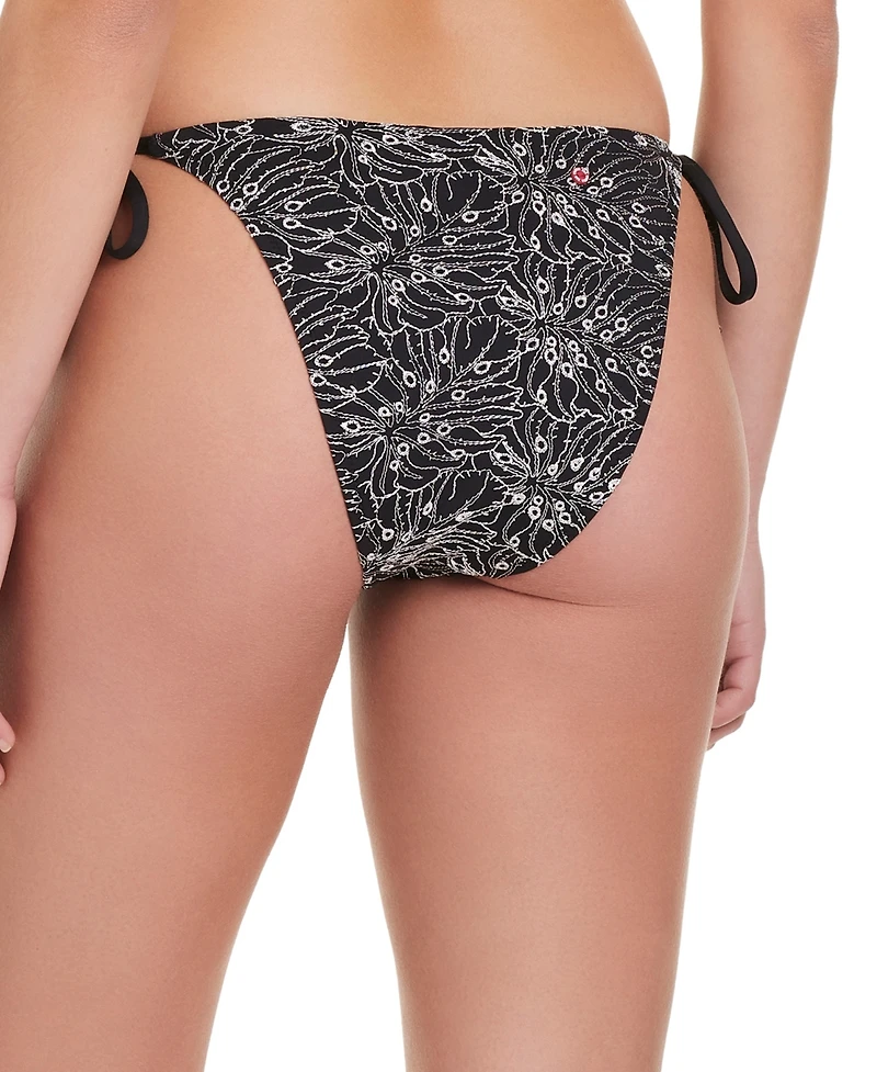 Red Carter Women's Embroidered Tie-Side Bikini Bottom