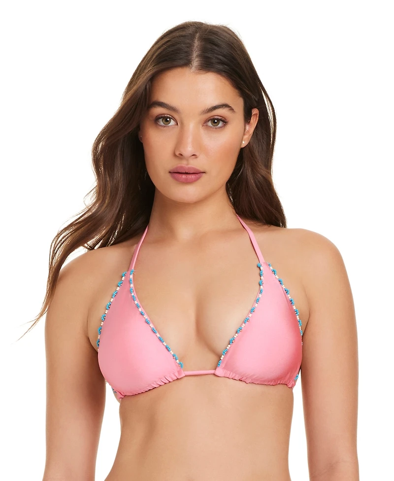 Red Carter Women's Spring Break Floral Classic V-Neck Bikini Top