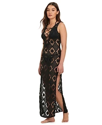 Red Carter Women's Tie-Back Long Tank Pull-On Dress