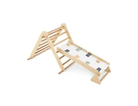 Slickblue 3-in-1 Foldable Climbing Triangle Set with Ramp for Kids