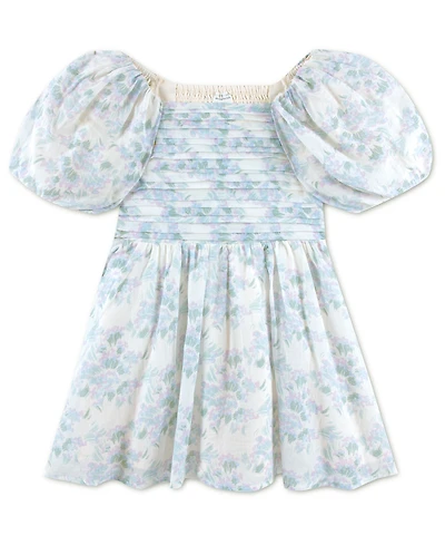 abercrombie kids Girls' Emerson Gauze Puff Sleeve Dress