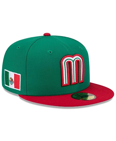 New Era Men's Green/Red Mexico Baseball 2026 World Classic 59FIFTY Fitted Hat