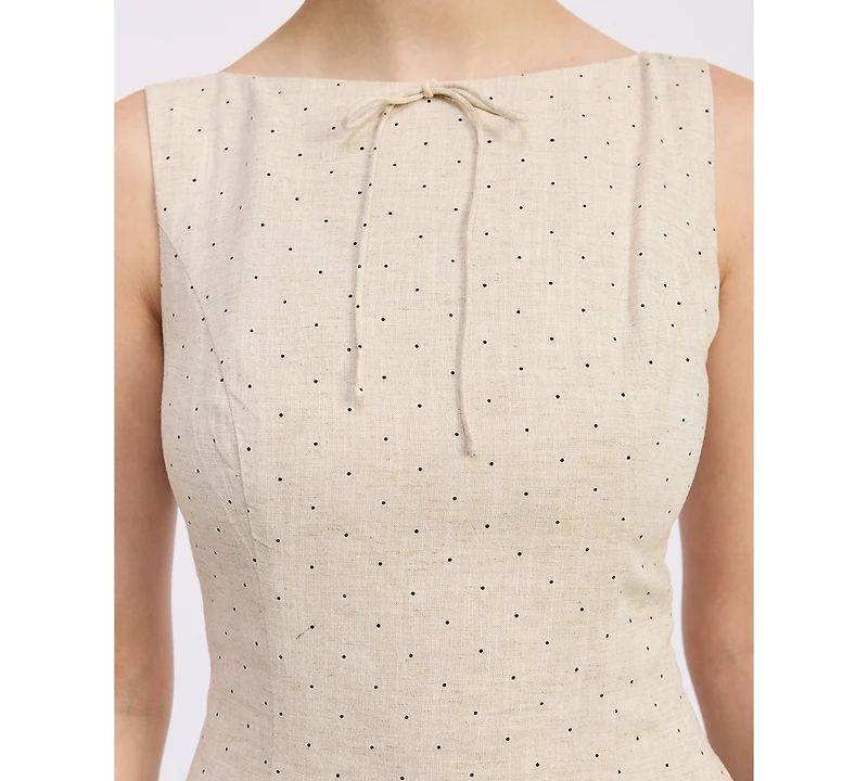 En Saison Women's Blakely Sleeveless Boat Neck Midi Dress