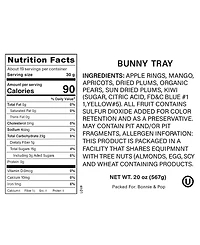 Bonnie & Pop Easter Bunny Dried Fruit Gift Tray, Large