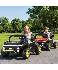 Slickblue 24V 2-Seater Kids Ride On Utv Truck with Horn, Music & Story